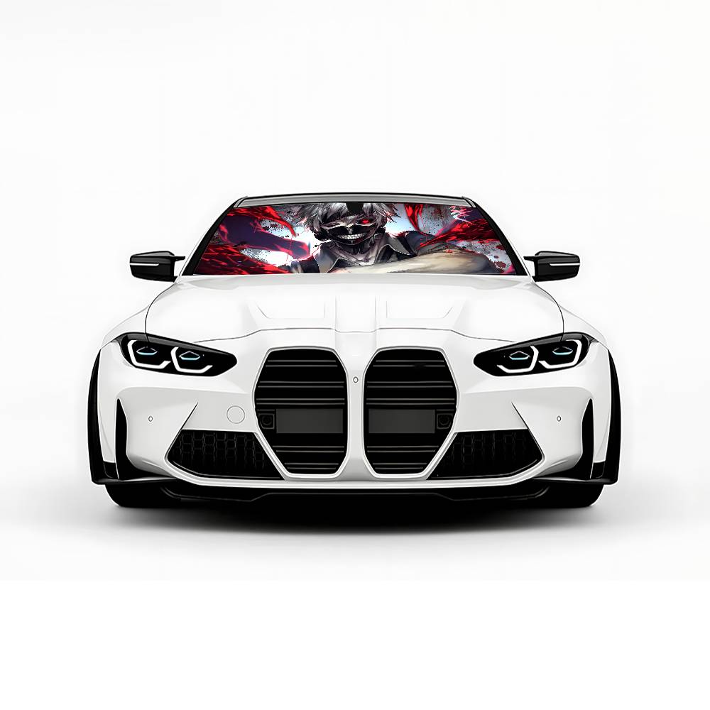 Anime T-Tokyo Ghoul Car SunShade Car Sunshade Covers Cover Universal Windscreen Folding Visor
