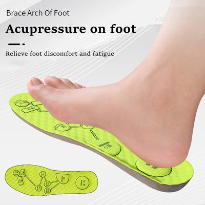 Plantilla de Acupresión para Pies Hombres Mujeres Suave Transpirable Deportiva Acolchada Inserciones Absorbente de Sudor Desodorante Plantilla Ortopédica para Zapatos