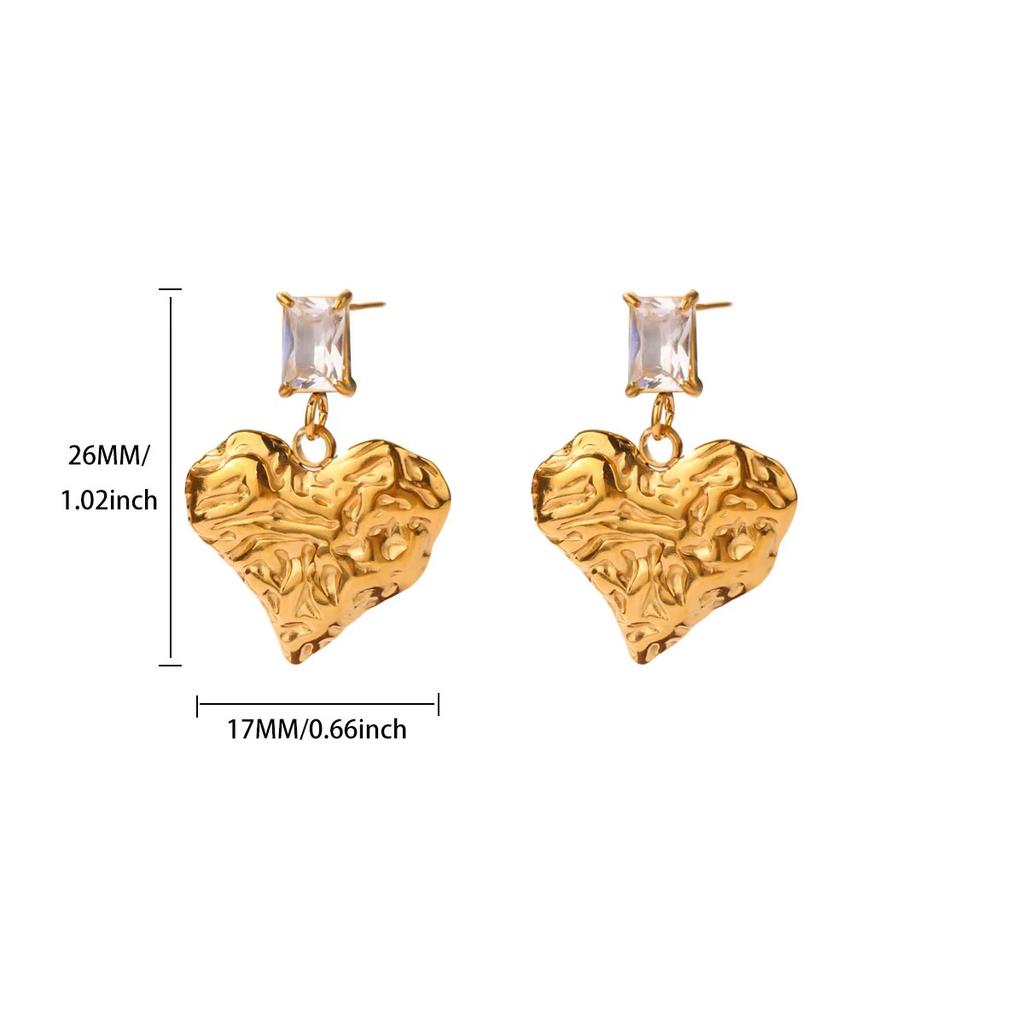 Hot-selling Oil Dripping Stainless Steel Earrings Personalized Light Luxury High-end Earrings Plated Real Gold Stud Earrings