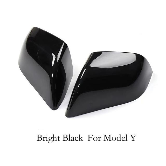 Carbon Fiber Rear View Mirror Car For Tesla Model 3 Y Bright/MatteDecorative Shell Exterior Accessories 2023 Car Rearview Cover