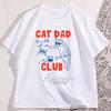 Cat Dad TShirt Funny Cat Lover T Shirt Casual Cotton Short Sleeve Tshirt Loose High Quality Printed Graphic Tees Mens Clothes