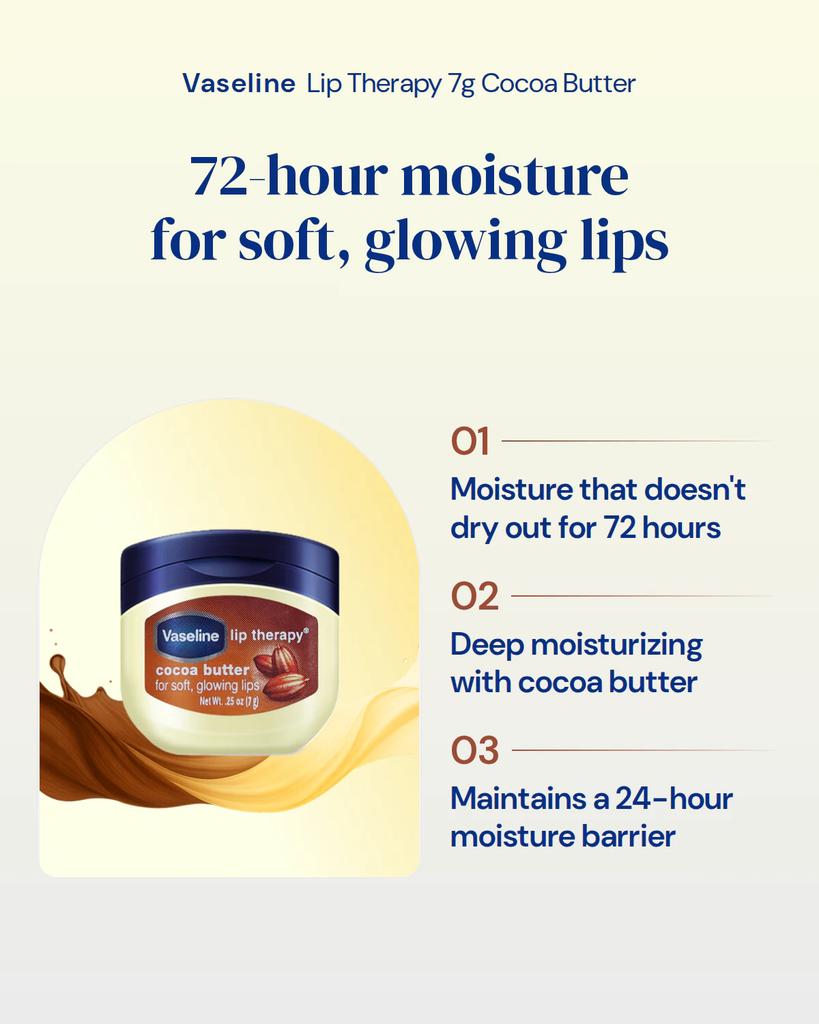 Vaseline Lip Therapy 7g Cocoa Butter