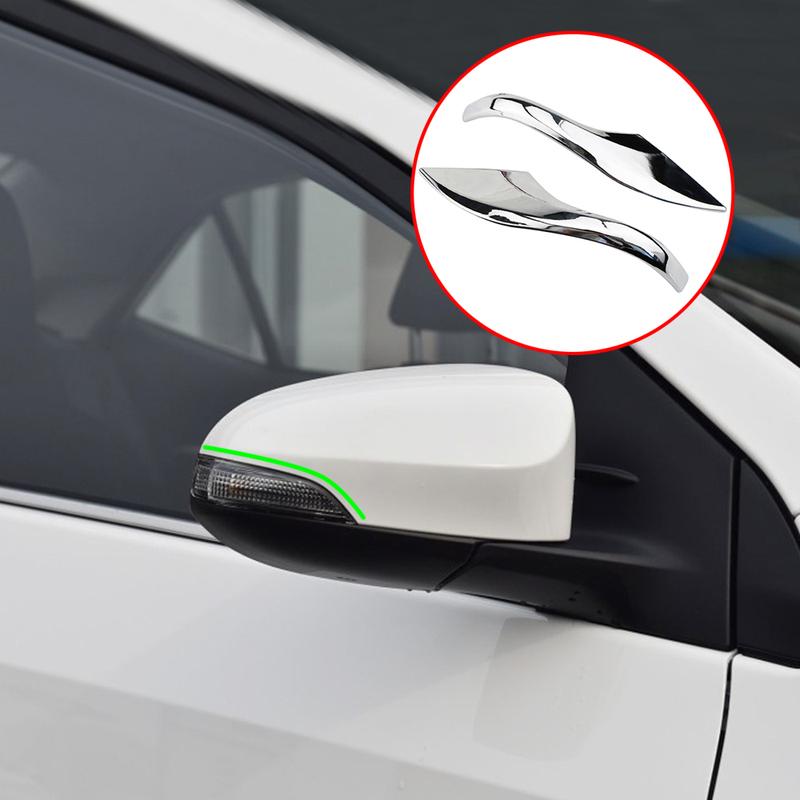 2Pcs ABS Chrome Car Rearview Mirror Anti-Scratch Cover Sticker Trim for Toyota CHR C-HR 2016 2017 2018   Accessories