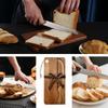 Bread Slicer Stainless Portable Wood Tray Wooden Bread Board Set For Left And Right Hands Bagels French Baguettes Home Kitchen
