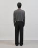 WORK ON BODY OFF Rested Semi-Overfit Henley Neck Knit [Charcoal]