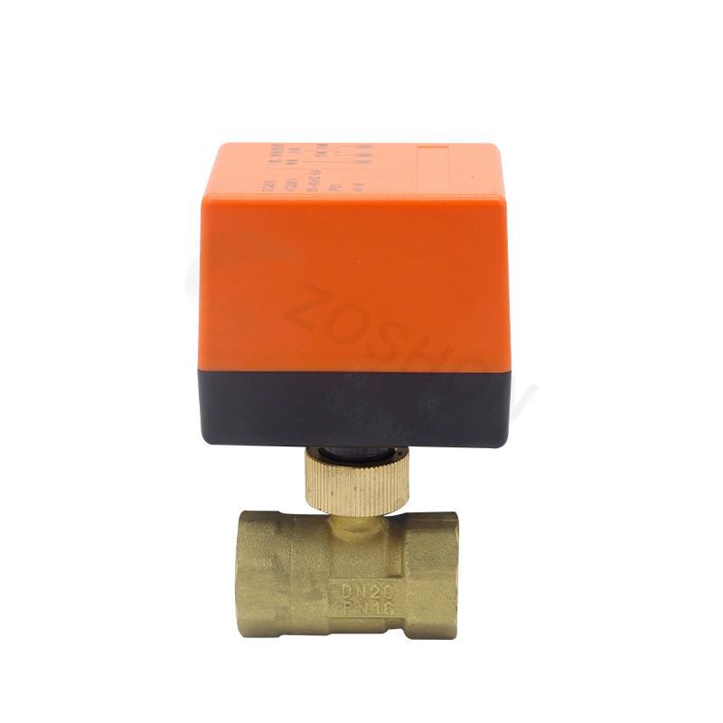 Zweiwege Messing Elektromagnetisches Solar-HVAC-Ventil: Temperaturregelung, Normalerweise offen/geschlossen, Zwei-/Draht-Kugelhahn.