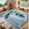 Christmas Theme Soft Crystal Velvet Rug Custom Name & Text Print Non Slip Floor Rug for Bedroom Living Room