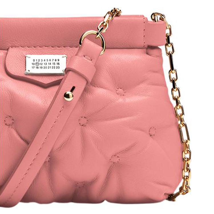 Maison Margiela Embroidered Napa Leather Shoulder Bag With Numeric Logo Tag Women shoulder bag Bright-Pink SA1VL0035P6434T4151