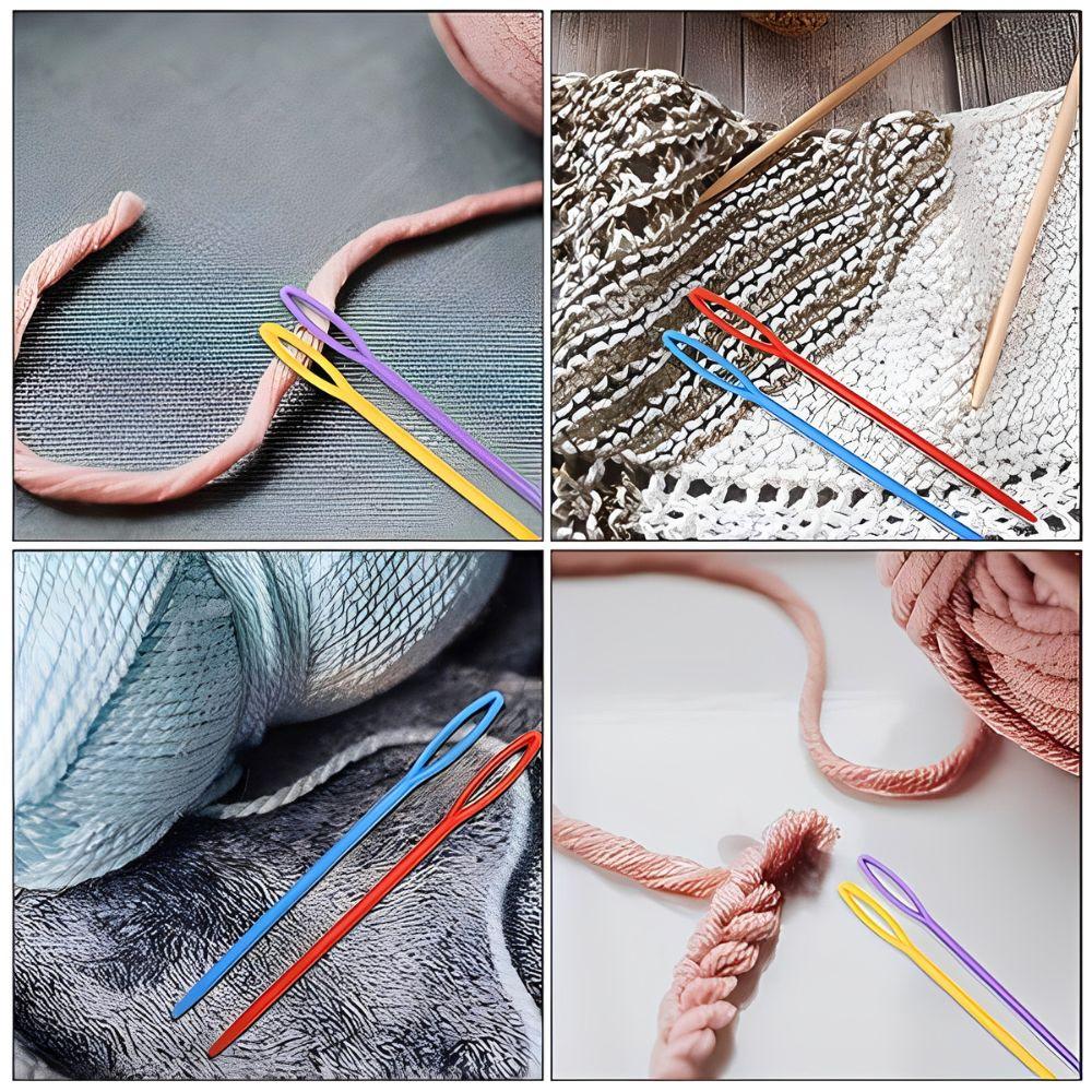50/120pcs Plastic Large Eye Blunt Needles, Assorted Color Yarn Darning Needles for Knitting, Crochet, Sewing, Craft Projects YMY