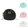 Childrens Mini Pu Chain Bag With Love Heart Decoration For Daily Use