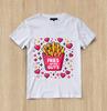 Custom Fast Food Obsession Graphic T-shirt Design Unisex Jersey Short Sleeve Tee