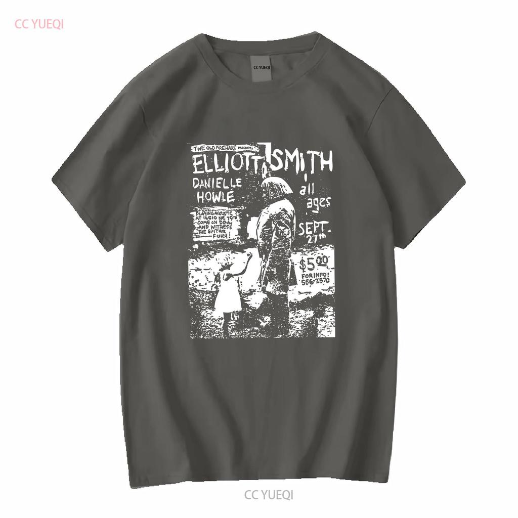 Hot Elliott Smith Poster Cotton Men S 5XL T Shirt 1HN1103 Vintage Washed Breathable Versatile Unisex Designer Clothes Slightly