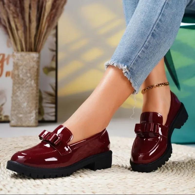 Fashion Women's Shoes Hot Selling In Autumn Anti Slip Women's High Heels Round Toe Solid Bow Thick Heels Office Professional High Heels
