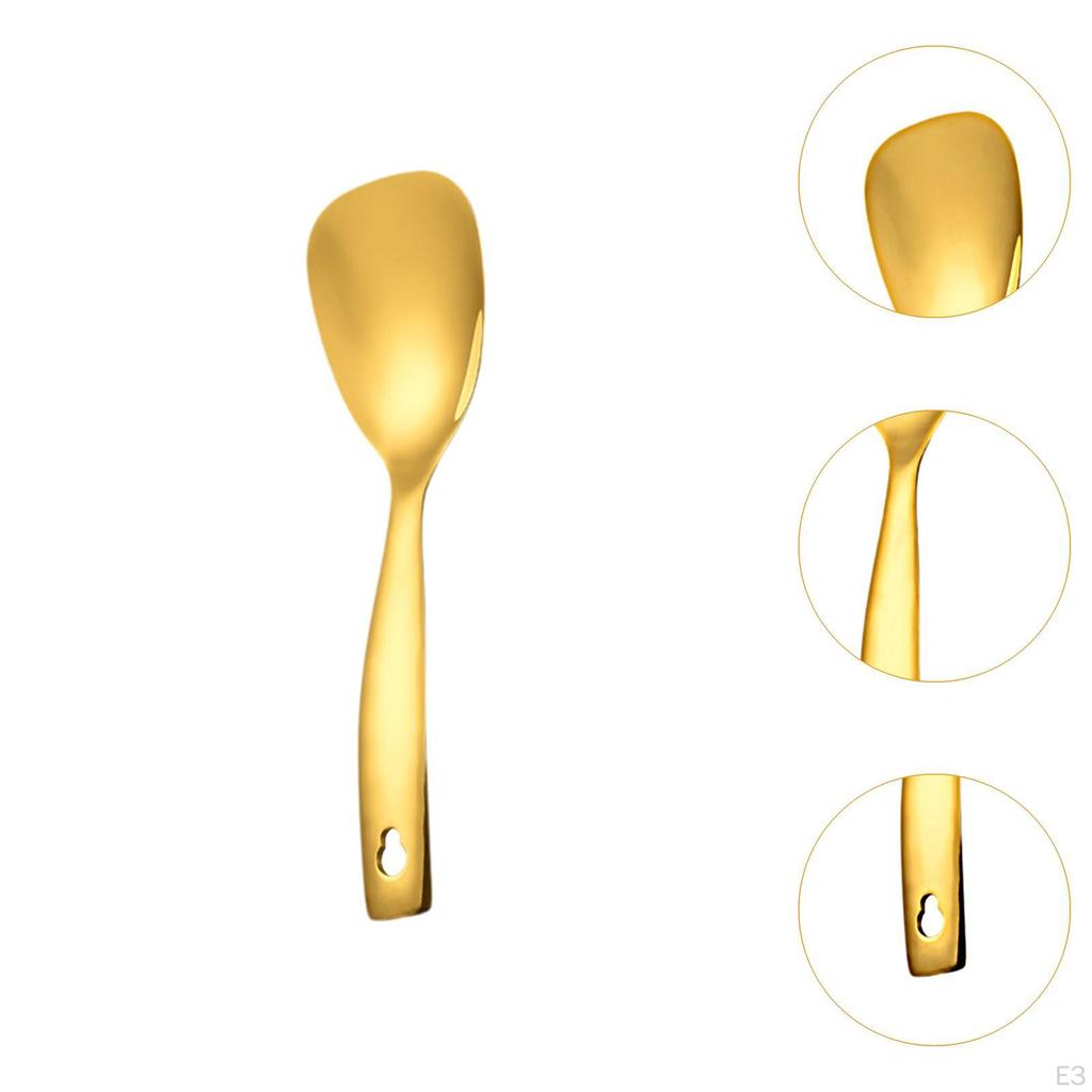 Flat Bottom Serving Spoon Cooking Kitchen Gadgets Easy Clean Slotted for