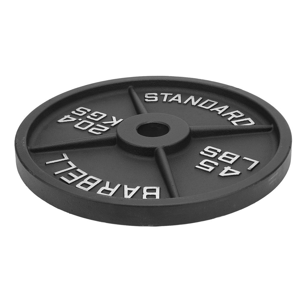 45LB Barbell Plate 4 Rib Alloy Steel Cast Iron High Strength Long Lasting Weight Plate for Strength