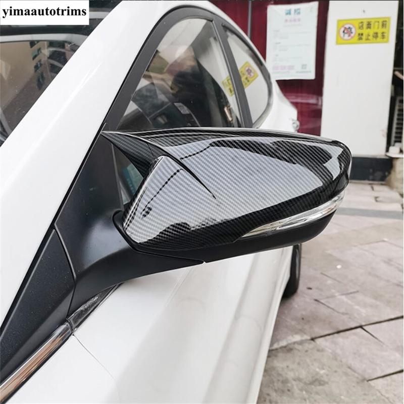 Ox Horn Blade Style Rearview Mirror Cover Trim For Hyundai Elantra Veloster 2011 - 2015 Black / Carbon Fiber Look  Accessories