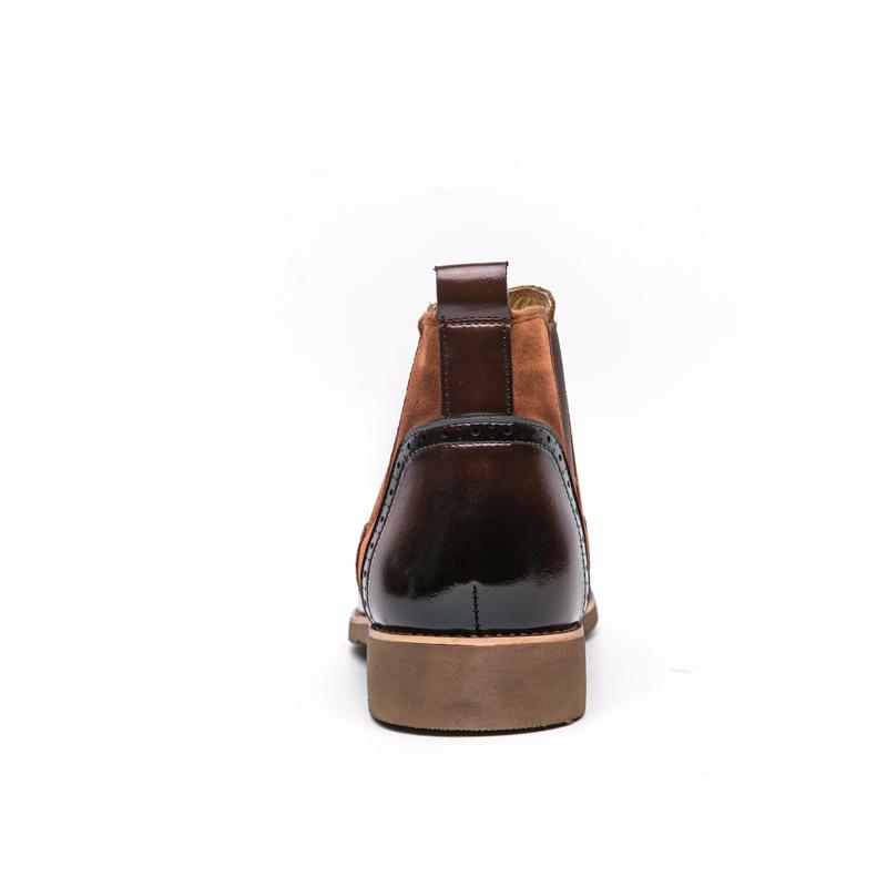 Men’s High Chelsea Boots Dress Formal Retro Brown Ankle Boots Tuxedo Wedding Black Shoes Plus Size