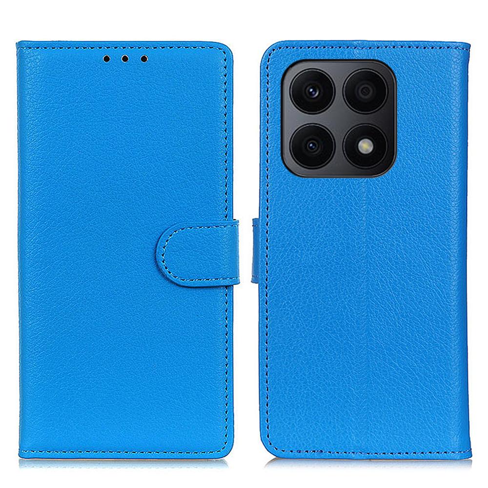 For Honor X8a 4G Classic Litchi Texture Leather Flip Phone Case Stand Wallet Function Cell Phone Cover