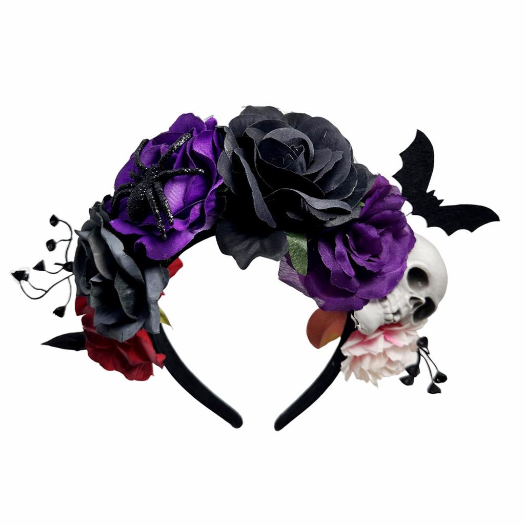 Dunkle Serie Rose Blume Haarreif Rollenspiel Zubehör Für Halloween Thema Event Und Feiertagsumzüge Verkleidung Kopfschmuck
