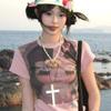 2026 Punk Gothic Wood Cross Pendant Necklace for Women Men Couple Vintage Black White Hip Hop Y2K Necklace Party Jewelry Gift