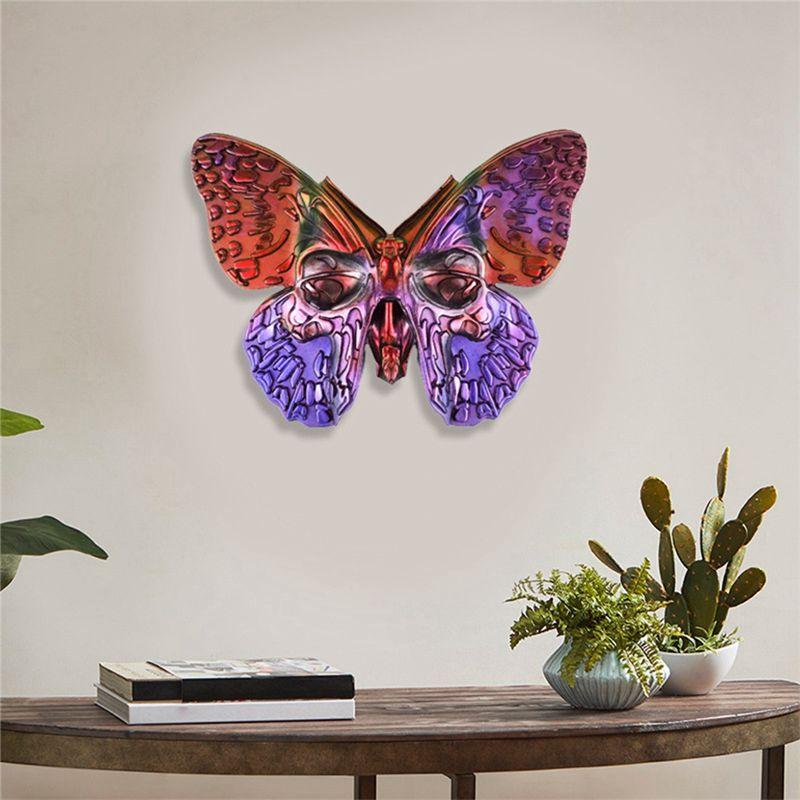 ABJI-Skull And Butterfly Pendant Glue Mold DIY Halloween Decoration Pendant Skull And Butterfly Silicone Mold