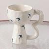 Irregular Design Handmade Mug Hand-Painted Dessert Cup Creative Art Goblet  Cafe