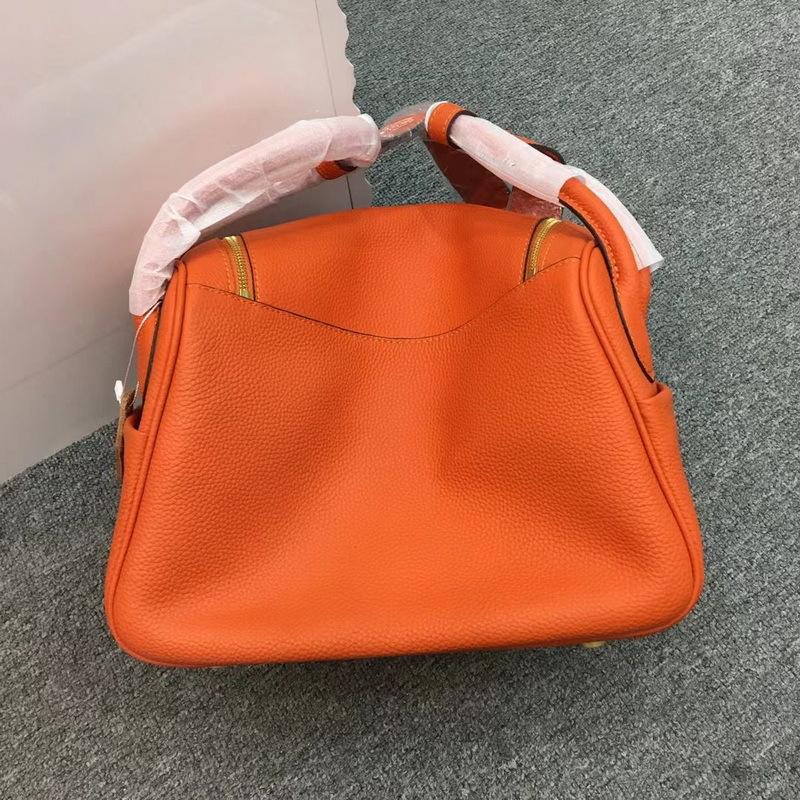 2026 New Genuine Leather Women's Bag Top Layer Cowhide Togo 30cm Lindi Crossbody Medicine Cross-border