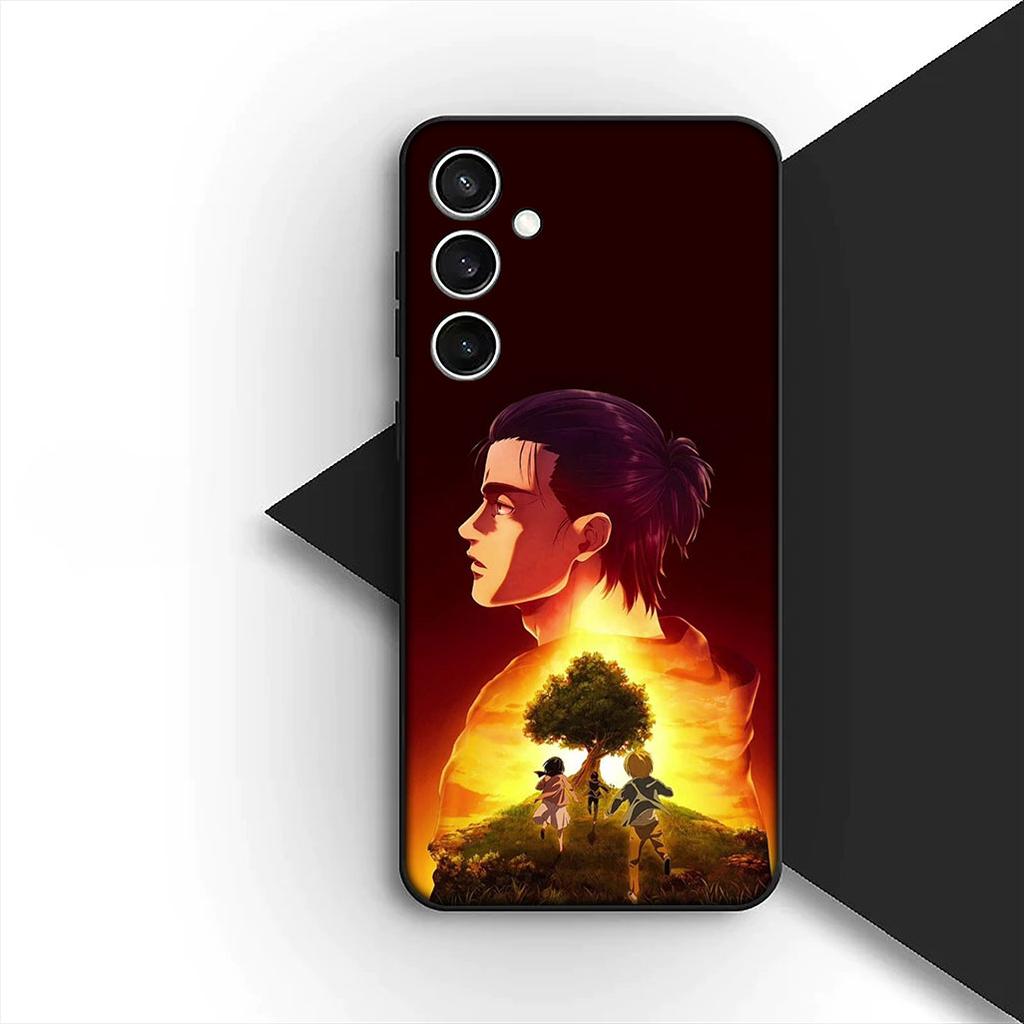 Casing for Samsung Galaxy S20 S22 S21 FE Ultra Plus A07 A17 A15 A16 A25 A57 A37 Phone Cover Soft Case Attack On Titan Anime Levi