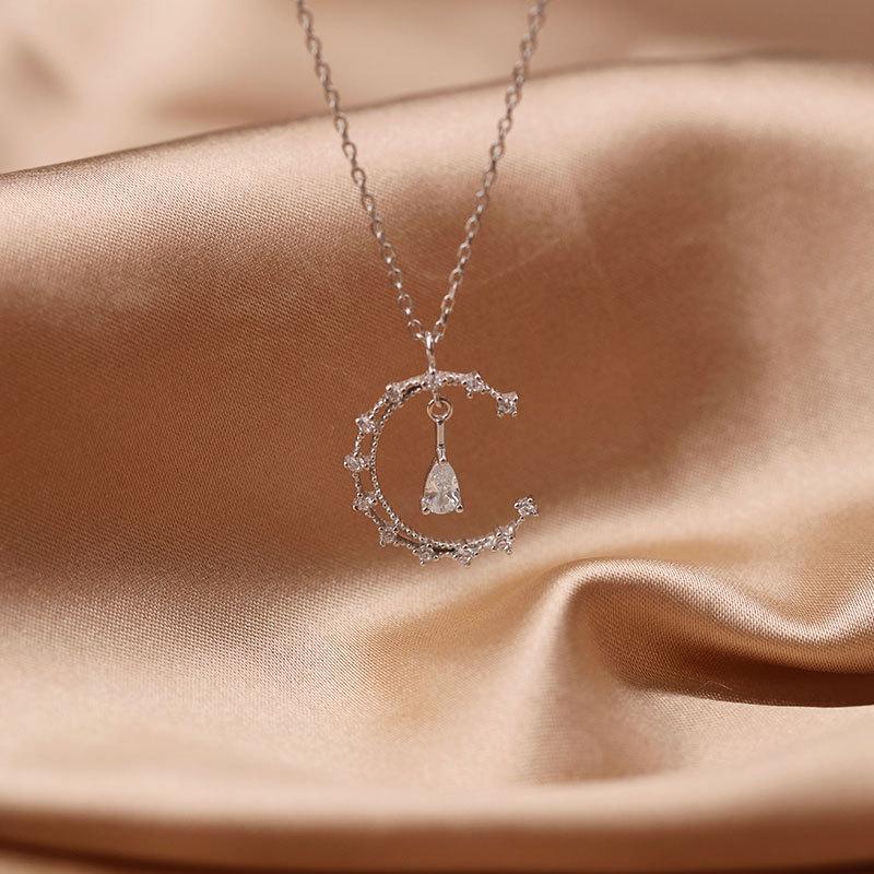 

Нишевая корейская версия с простым и универсальным стилем, стильное кружевное ожерелье с луной