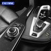 Правый/Левый руль для BMW 3 4 Серии 3GT F30 F31 F32 F34 F36 Панель мультимедиа и переключения передач Наклейка на внутреннюю отделку АБС-пластик с текстурой под карбон