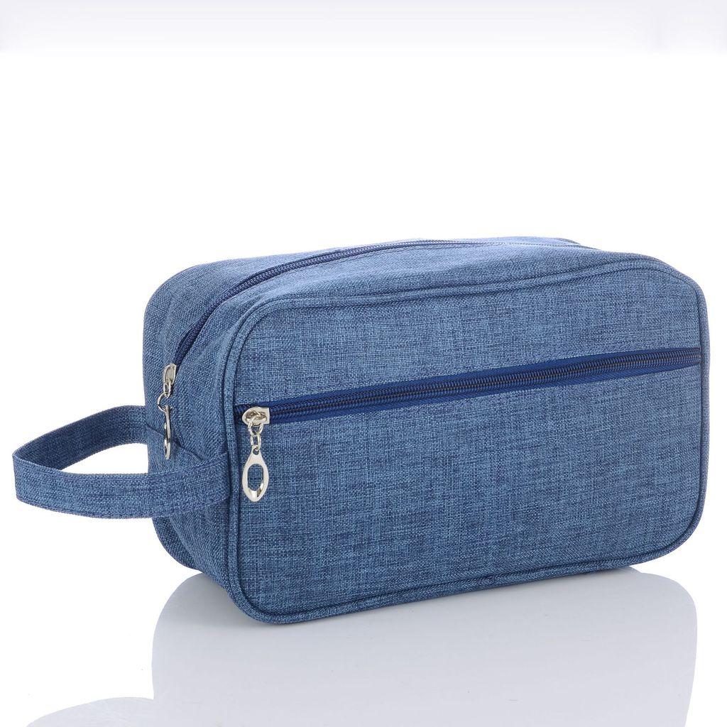 Mens Travel Cosmetic Bag With Sealed Nylon Material For Outdoor And Bathroom Storage
