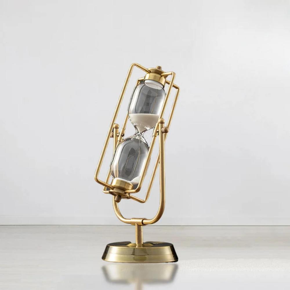 Glas Sanduhr Ornament Goldener Kodex Rotierender Sanduhr Timer Zuhause Luxus Ornament Kreative Fließender Sand Dekoration Geschenk