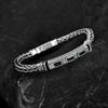 Men's Handmade Hemp Rope Bracelet with Vine Pattern Minimalist Diamond Accent Jewelry for Casual Style