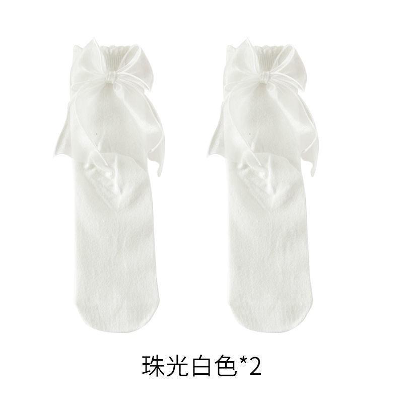 jk Women s mid-calf socks, cute Japanese style lolita Lace Bow Princess Lace Socks Soft Socks Average Size белый