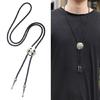 Retro Five Pointed Star Bolo Tie for Men Western Styles Necktie Collar Pendant Rodeos Rope Tie Necklace for Formal Event