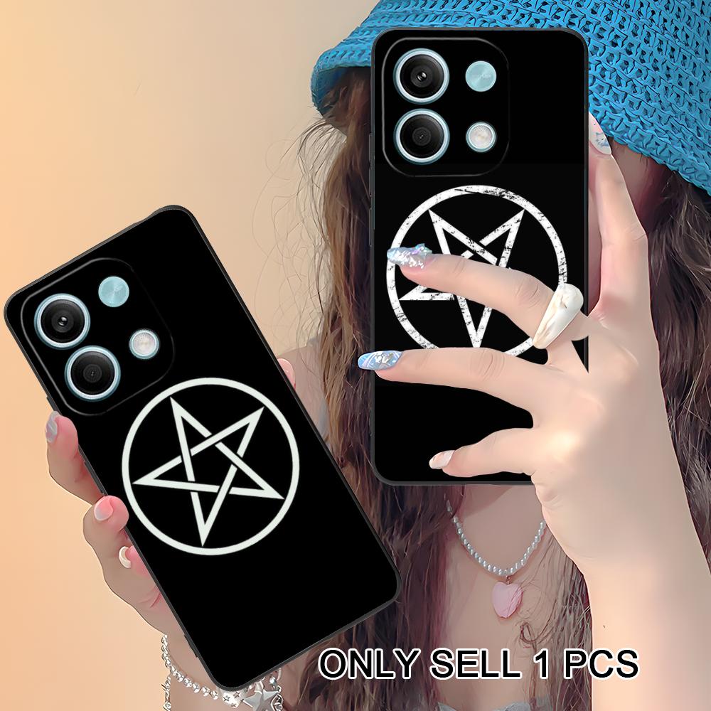 Aesthetic Pentagram Phone Case for Xiaomi Redmi Note 14 13 12 11 S Pro Plus 4G 5G Soft TPU Shockproof Cover