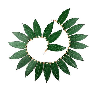 Cycle Handcrafted Mango Leaf Thorana 21 Leaves Decorative Door Hanging for Festivals and Home Decor