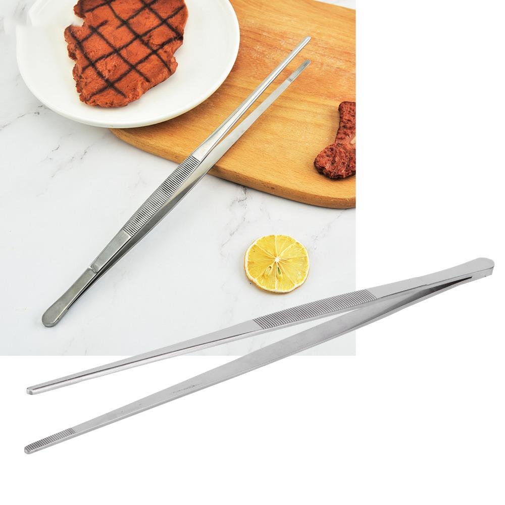 Stainless Steel Barbecue Clip Silver Bread Clip Practical Kitchen Tweezers Home Kitchen