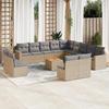 VidaXL Garden Lounge Set with Cushions 14 Pcs, Patio Sofas, Furniture Set, Outdoor Terrace Furniture, Beige 3224379