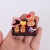 8/10Pcs Dollhouse Miniature Food Toy Candy Stick Biscuit Man Model Christmas Scene Box Ornaments Diy Decoration