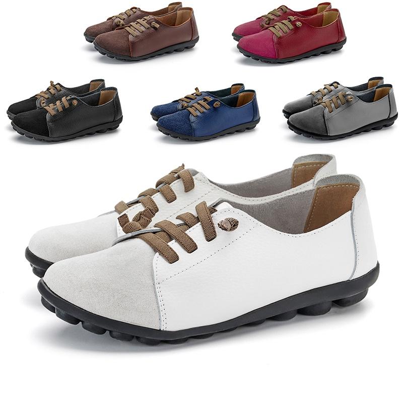 

Кожаные туфли на плоской подошве большого размера, размеры 35–42, корейская повседневная обувь, винтажные лоферы, обувь для мам, женская обувь 35 чёрный