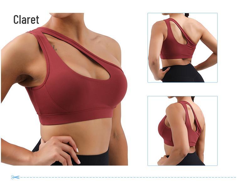 Women's High-Intensity Shockproof Cutout Sports Bra for Yoga and Fitness