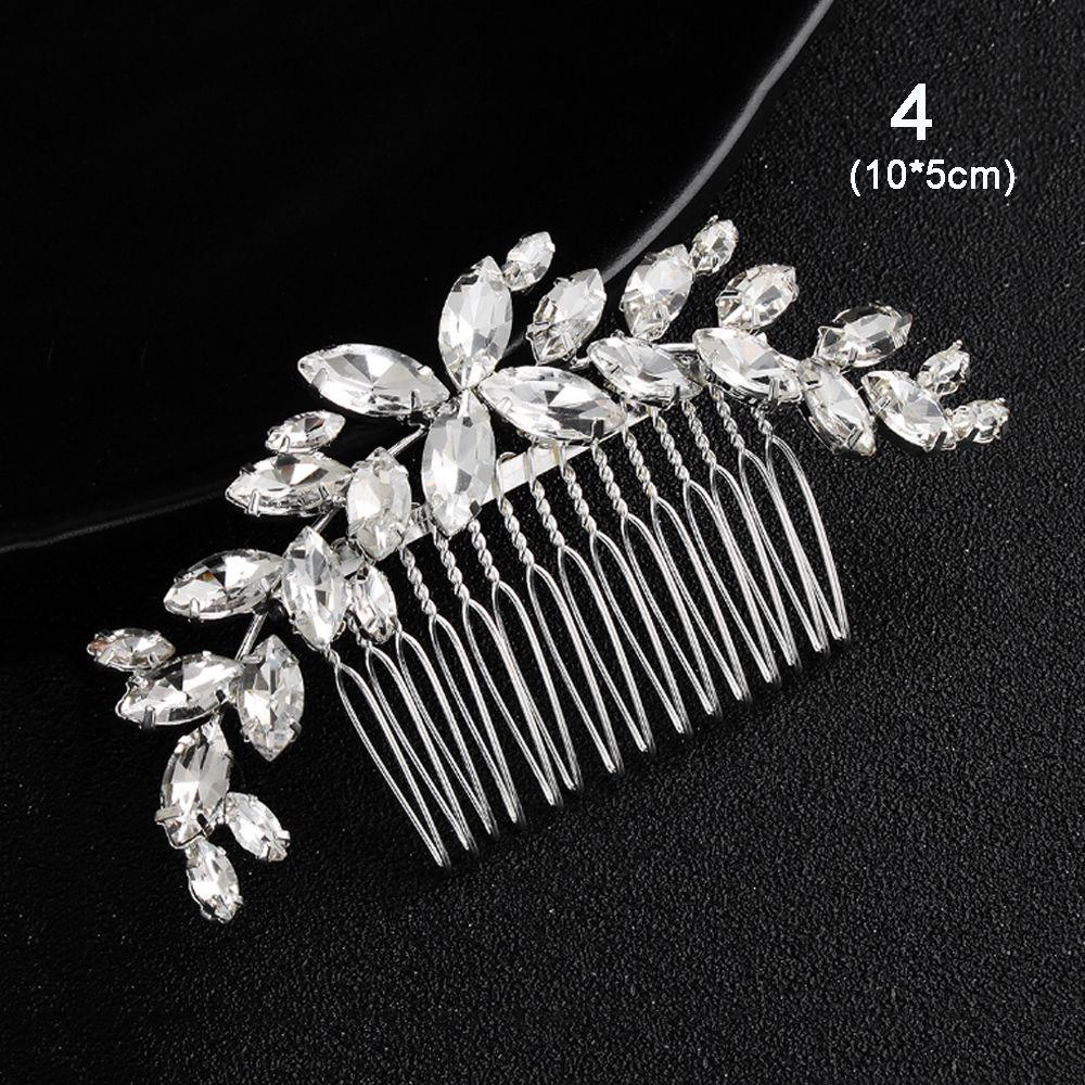 Romantic Hair Jewelry Pearl Leaves Tiara Headpiece Hair Combs Bridal Clips Flower Hair Pin