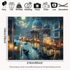 2D Flat Printing Night Venice Canal Backdrop for Italy Vacation Photoshoot