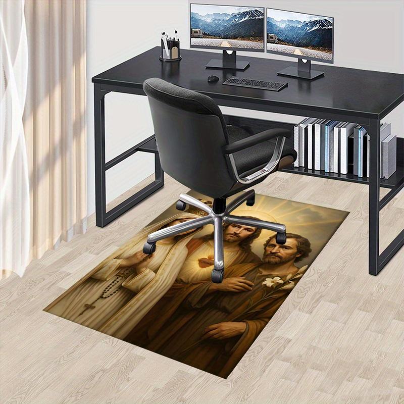 1pc Virgin Mary,Jesus Christ,Saint Joseph Office Carpet Soft Polyester Entrance Carpet Washable Non