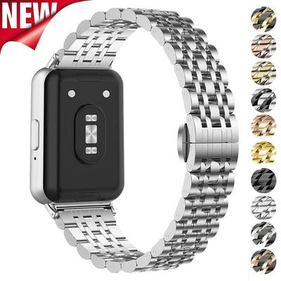 Nerezový řemínek pro kovový náramek Samsung Galaxy Fit 3 Luxusní obchodní řemínek pro Samsung Galaxy Fit3 SM-R390 Příslušenství