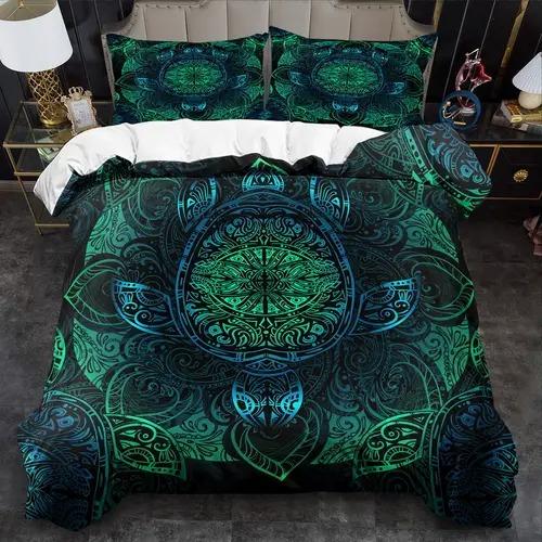Mandala Duvet Cover Mandala Background Theme Duvet Cover Suitable For Children Kids And Adults Soft Comfortable And Breathable