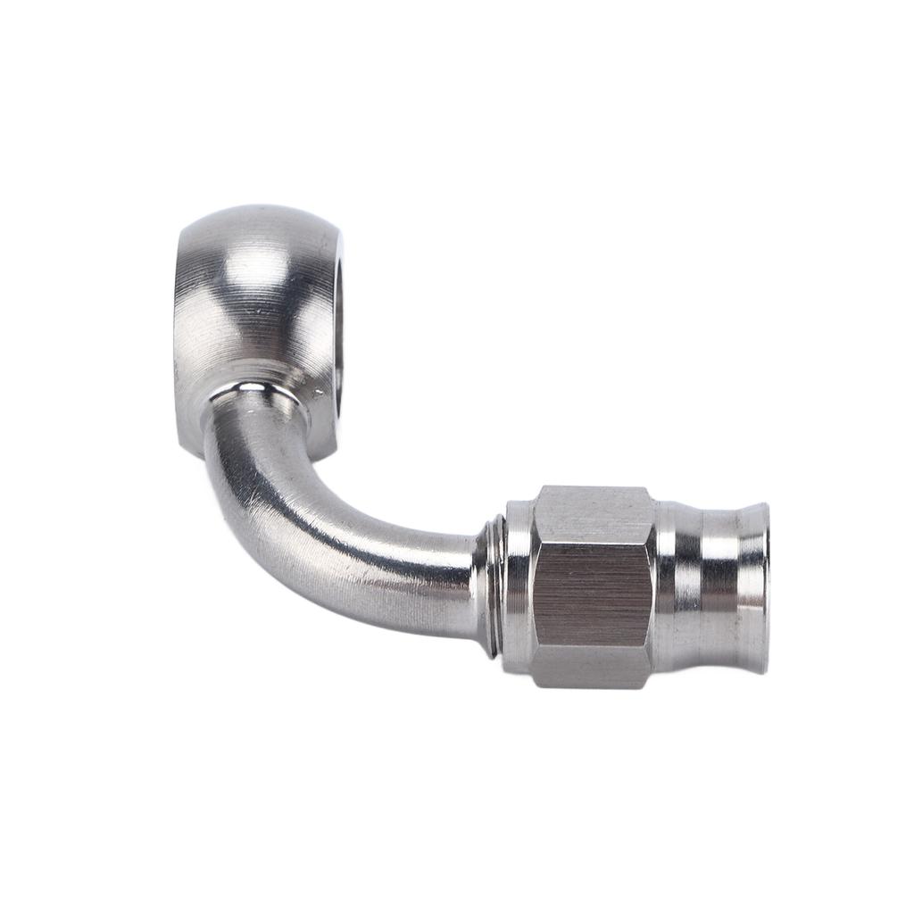AN‑3 Banjo Eye Brake Hose Fitting Stainless Steel 90 degrees Adapter Automobile Accessories