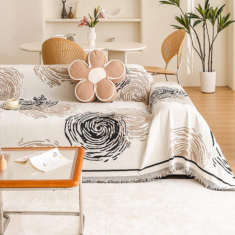 Stil simplu Atmosferă avansată Prosop de canapea vopsit în verde Sufragerie all-inclusive Husă universală Husă antipraf Pătură de lână pentru somn