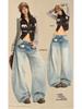 2025 Autumn Light Wash Low Rise Straight Wide Leg Jeans